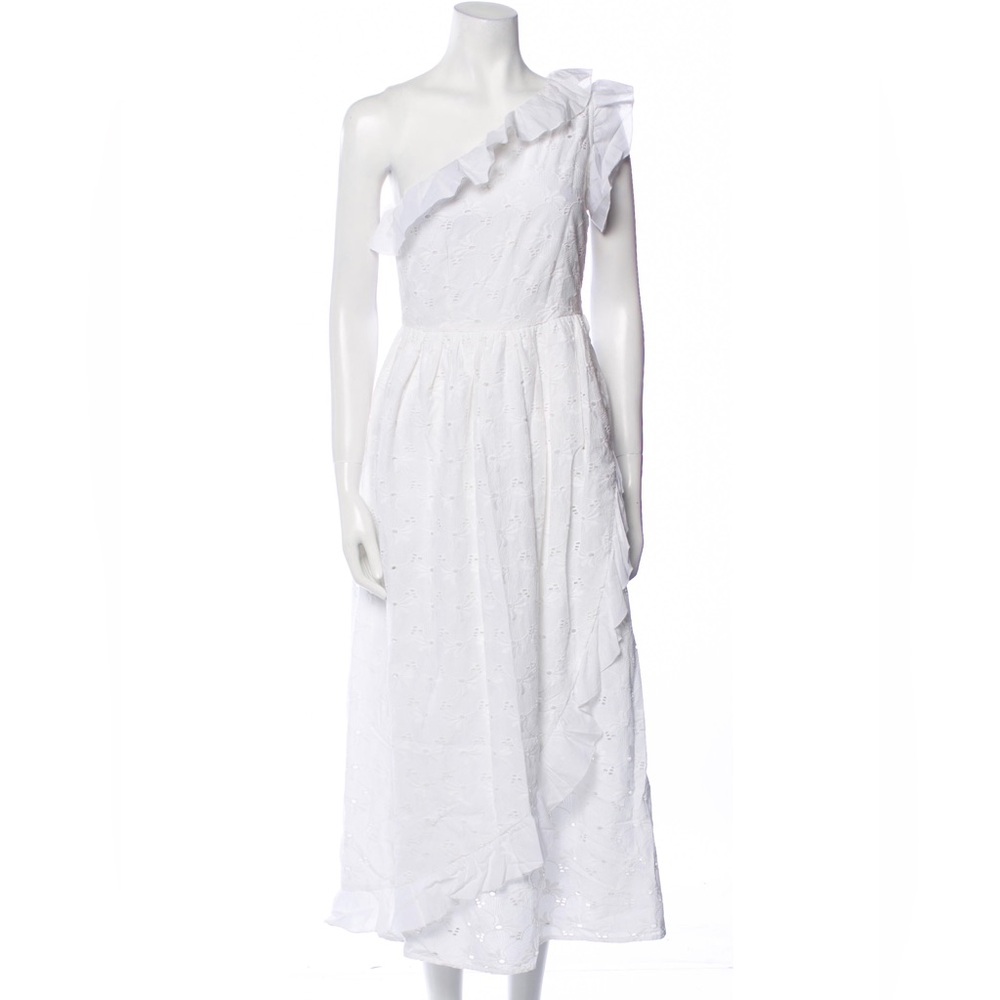 Batsheva white one-shoulder dress